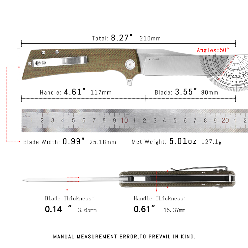 Shooziz XUN112 EDC Folding Kni - Edc Carry Clip 评论和价格